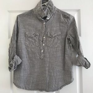 Blue/White Eden & Olivia Button-Up Top - Women’s S